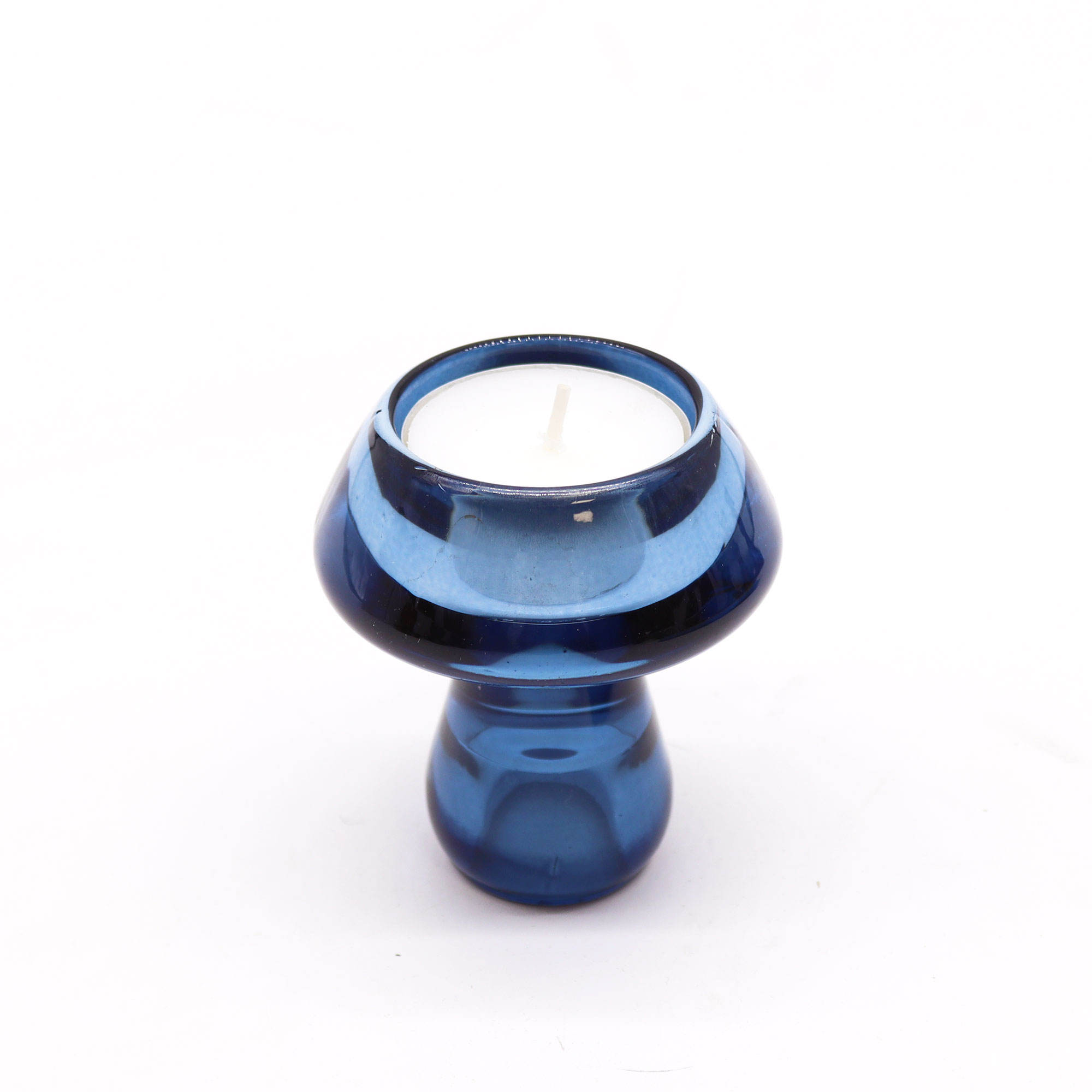 Mushroom Flip Dinner Candle / Tealight Holder - Royal Blue